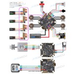 JHEMCU GHF411AIO-HD 40A F411 ICM42688P Flight Controller BLHELIS 40A 4in1 ESC 3-6S for Toothpick Ducted Drones DIY Parts